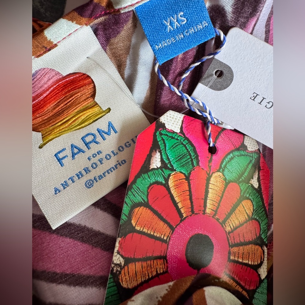 Farm Rio Printed Satin Slip Midi Dress - Picture 16 of 16